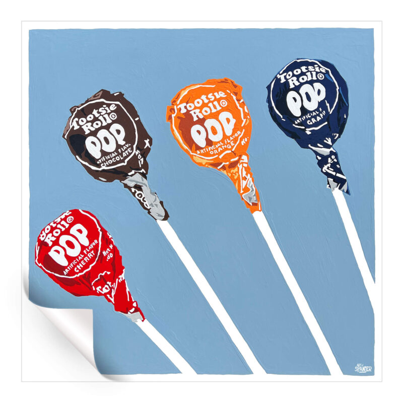 Hey Toots Blue Wall Art by Art of Spanjer