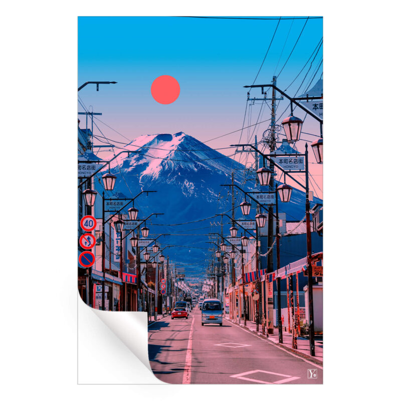 Fuji Vibrant Wall Art by Yagedan