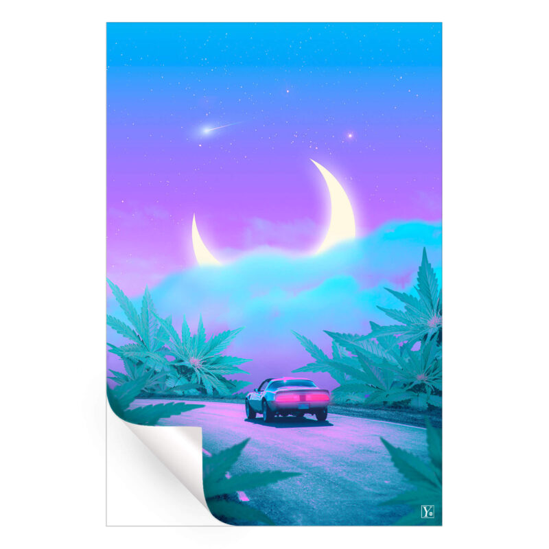 Moonweed Road Vibrant Wall Art by Yagedan