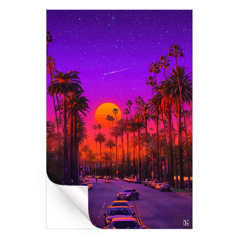 Tropics in Hollywood Vibrant Wall Art by Yagedan