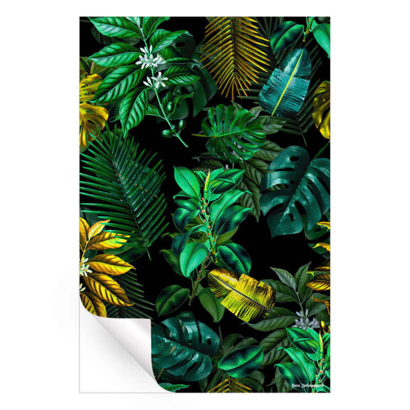 Tropical Garden VIII Dark Wall Art by Burcu Korkmazyurek
