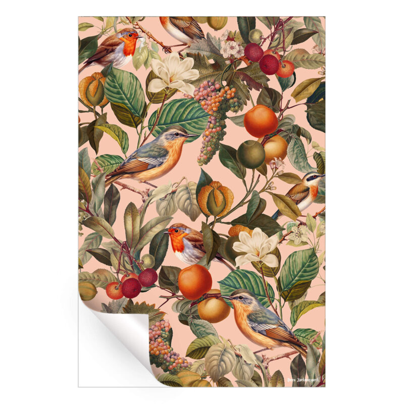 World of Birds VIII Colorful Wall Art by Burcu Korkmazyurek