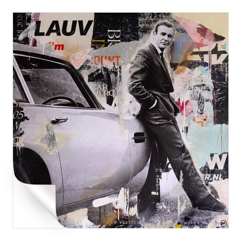 James Bond Licensed Troubleshooter Black and White Wall Art by Michiel Folkers