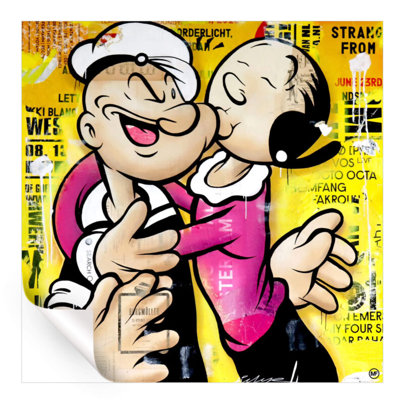 The Absence of Fear is Love Yellow Wall Art by Michiel Folkers