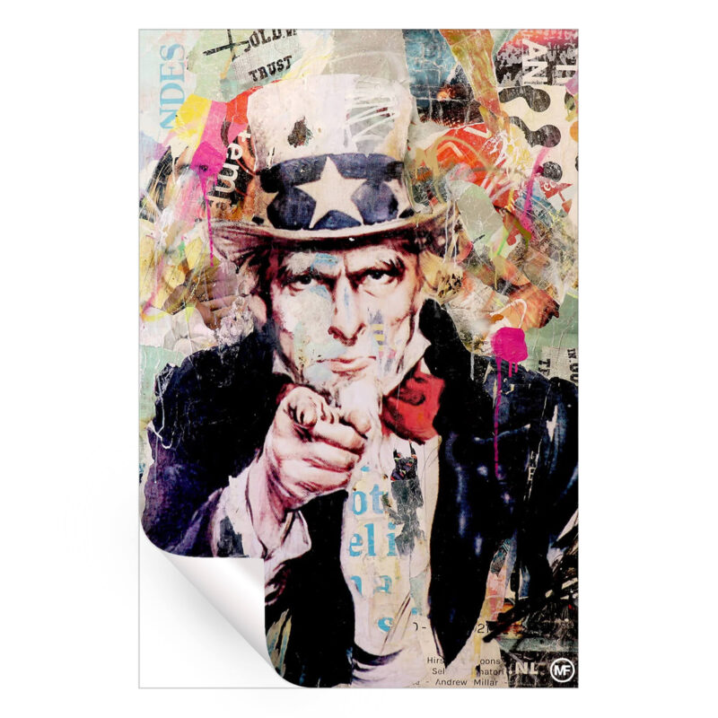 Uncle Sam Vibrant Wall Art by Michiel Folkers