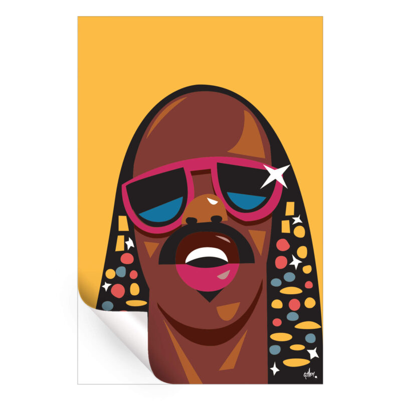 Stevie Wonder Yellow Wall Art by Quincy Ray