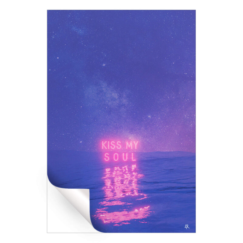 Kiss My Soul Vibrant Wall Art by Davansh Atry