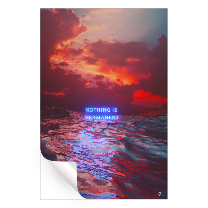 Nothing is Permanent Warm Wall Art by Davansh Atry