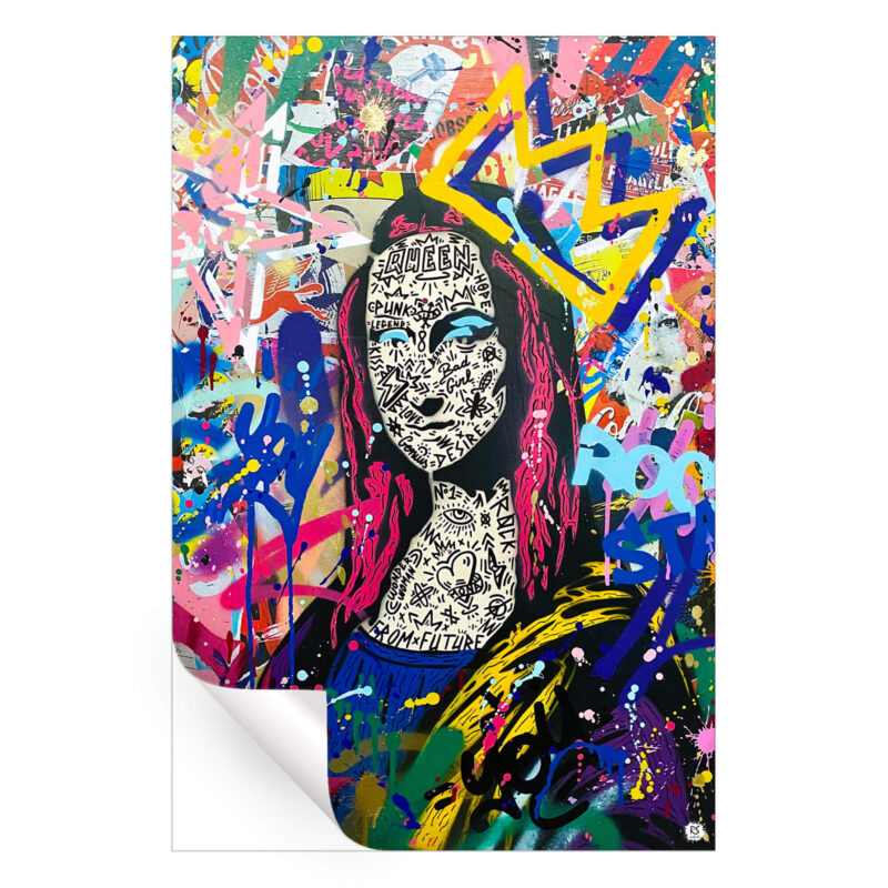 Queen Mona Vibrant Wall Art by RS Artist