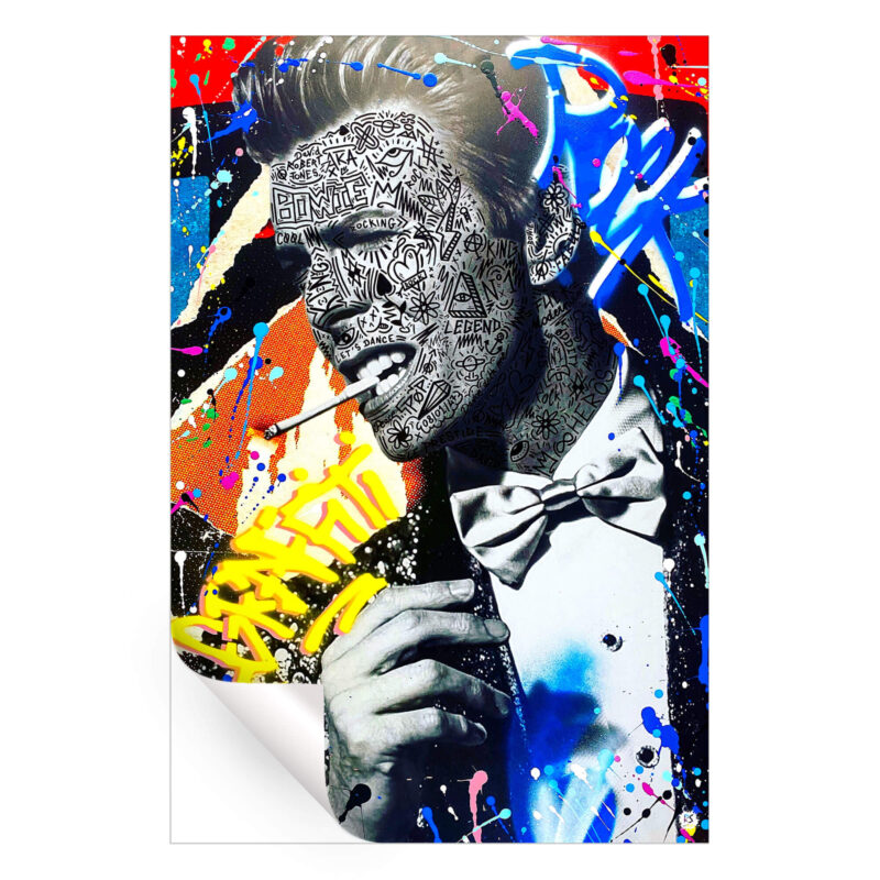David Bowie Vibrant Wall Art by RS Artist