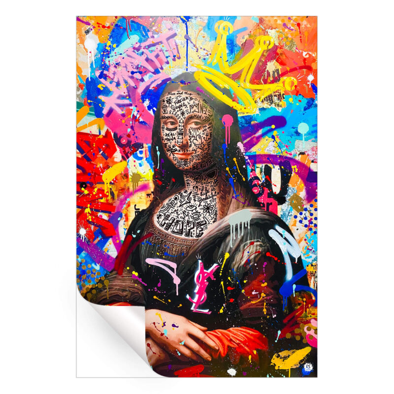 Real Mona Vibrant Wall Art by RS Artist