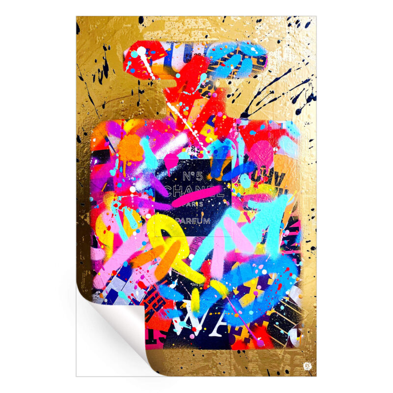 Streety Gold Fragrance Vibrant Wall Art by RS Artist