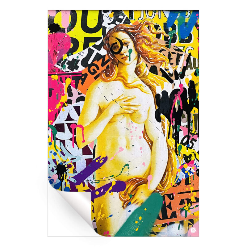 Streety Venus Vibrant Wall Art by RS Artist