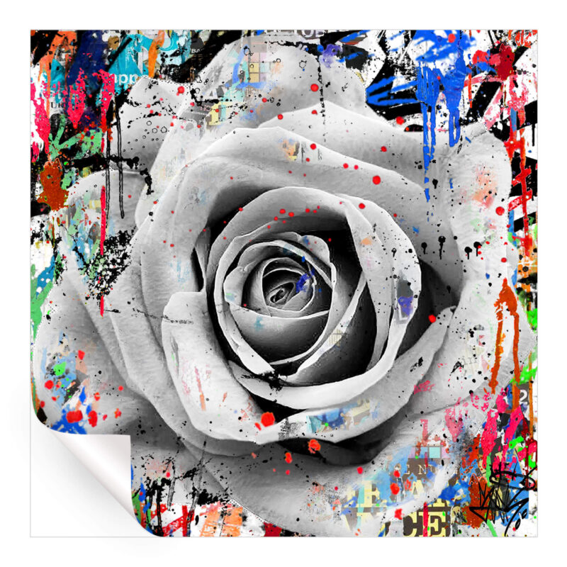 Abstract Rose Vibrant Wall Art by Seek One