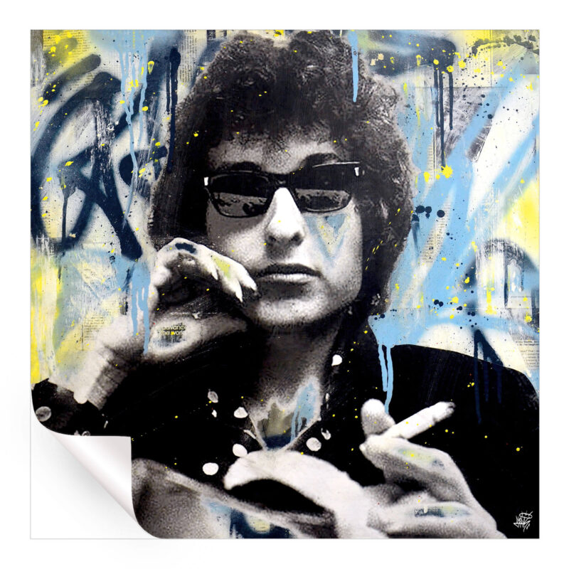 Bob Dylan Vibrant Wall Art by Seek One