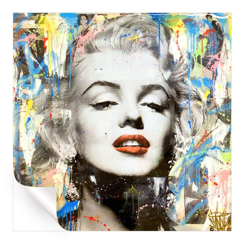 Monroe Graffiti Vibrant Wall Art by Seek One