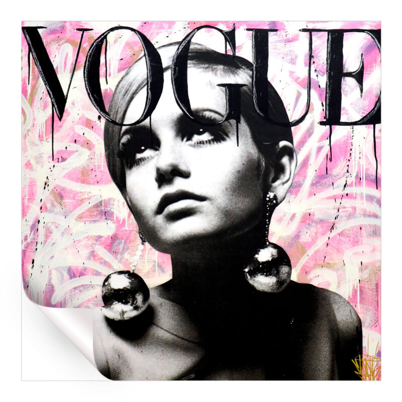 Twiggy x Vogue Black and White Wall Art by Seek One
