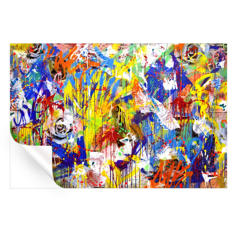 Yellow Graffiti Vibrant Wall Art by Seek One