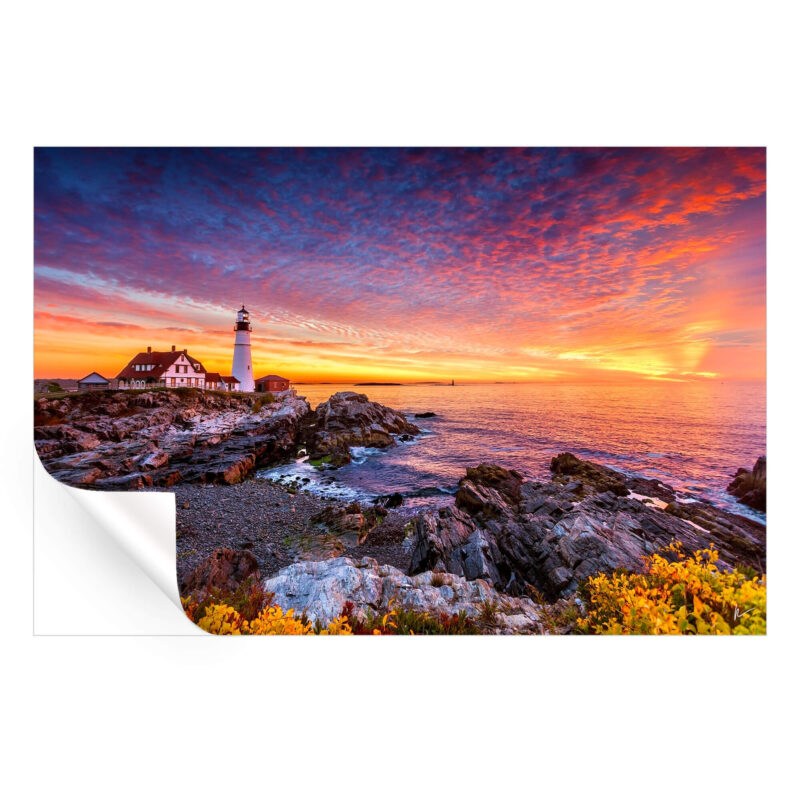 Portland Light Sunrise Warm Wall Art by Peter Alessandria