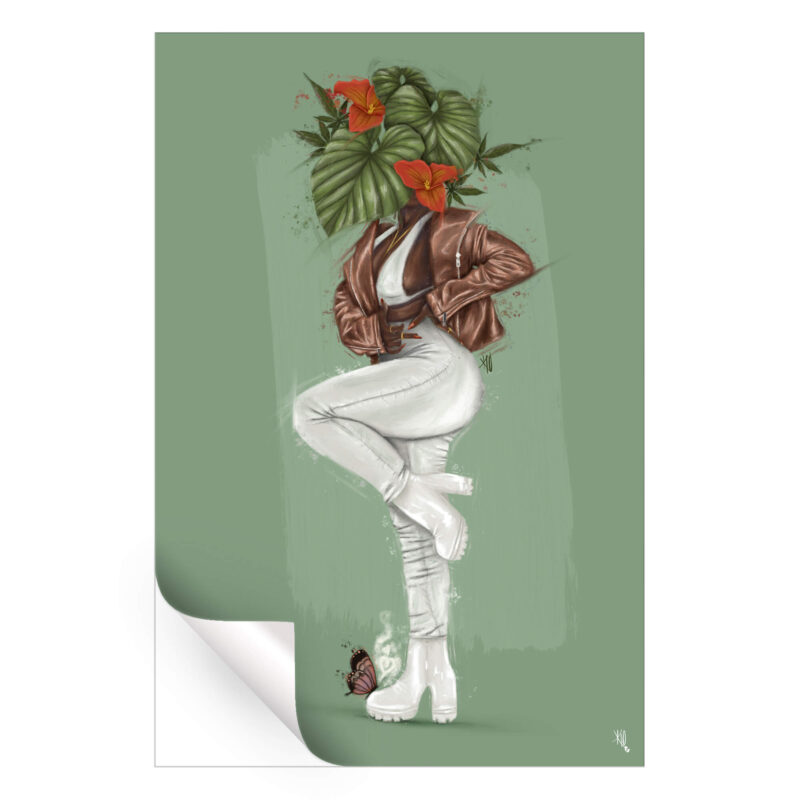 Sativaa Green Wall Art by Kirsten Blaize