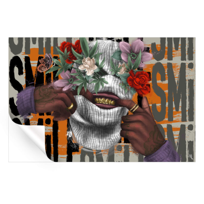 Smile... I Got Weed Colorful Wall Art by Kirsten Blaize