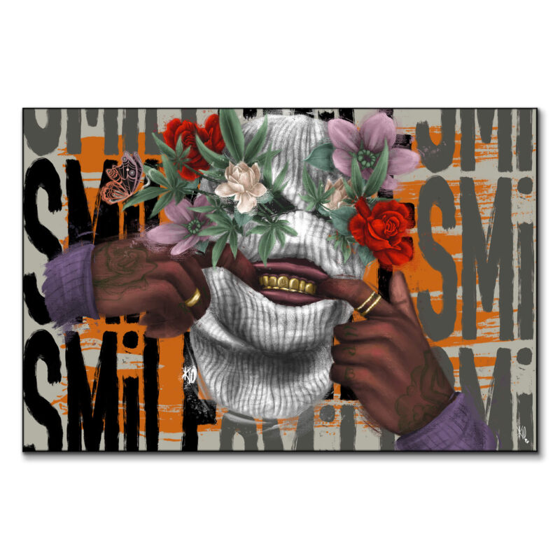 Smile... I Got Weed Colorful Wall Art by Kirsten Blaize