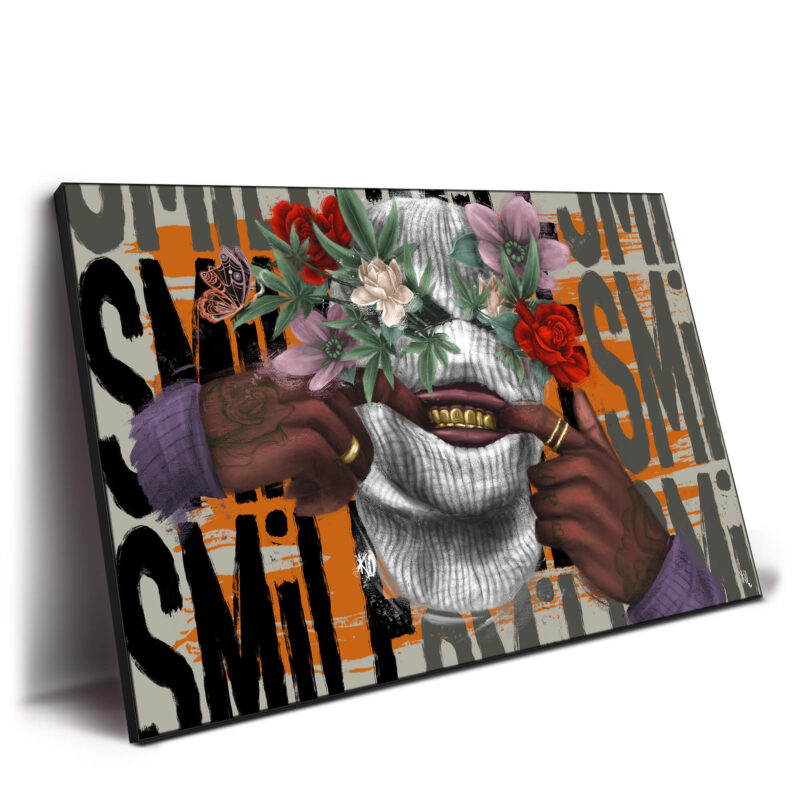Smile... I Got Weed Colorful Wall Decor by Kirsten Blaize