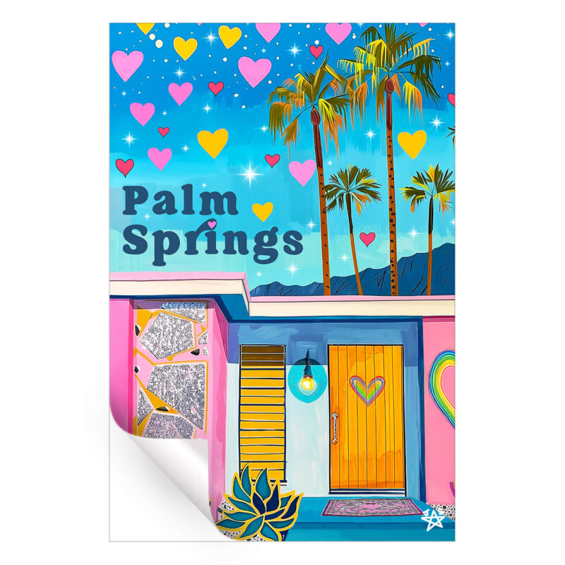 Palm Springs Love Vibrant Wall Art by Jessica Stempel