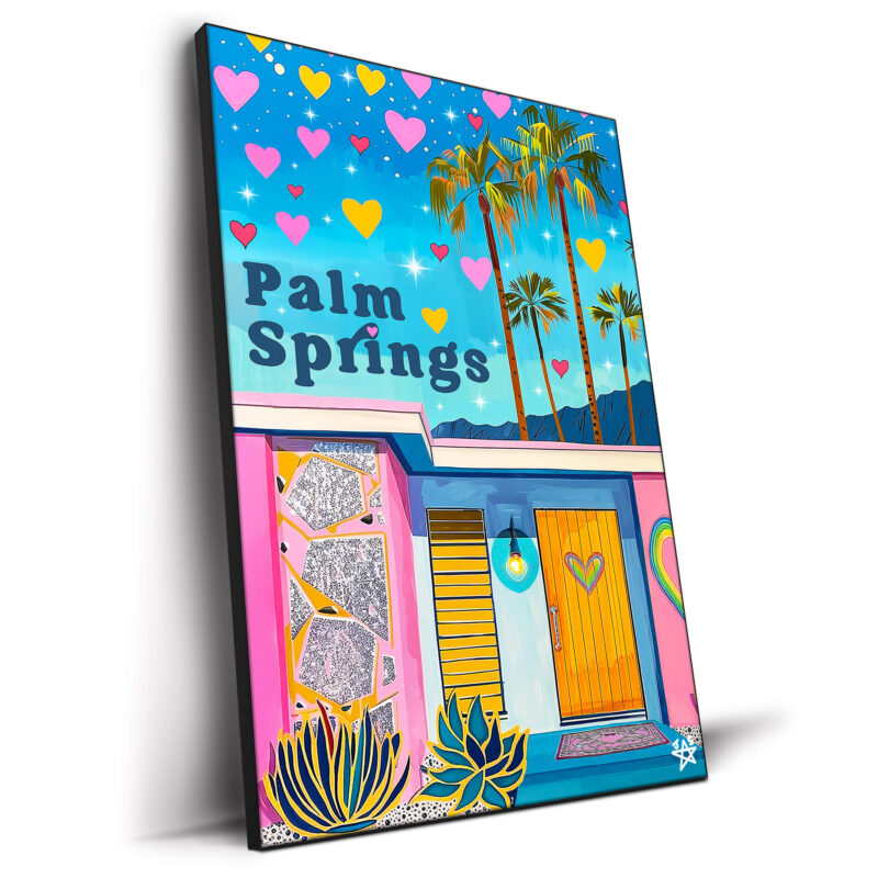 Palm Springs Love Vibrant Wall Decor by Jessica Stempel