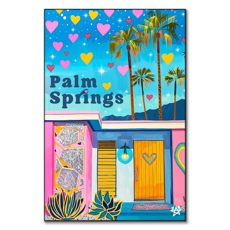 Palm Springs Love Vibrant Wall Art by Jessica Stempel