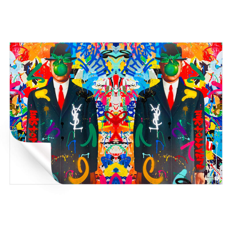 Double Magritte Vibrant Wall Art by RS Artist