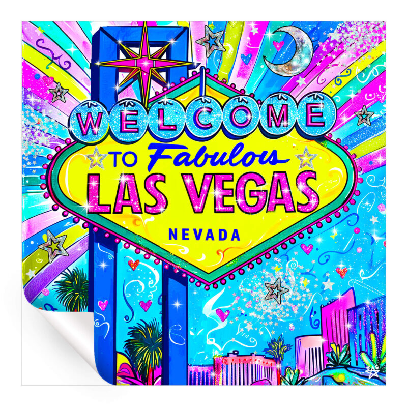 Las Vegas Blue Wall Art by Jessica Stempel