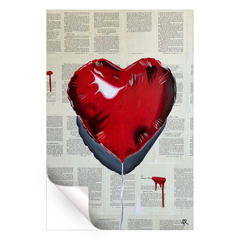 Heart Balloon Red Wall Art by IR Artwork