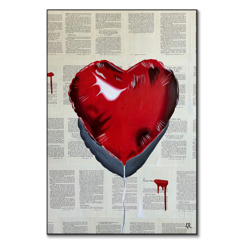 Heart Balloon Red Wall Art by IR Artwork