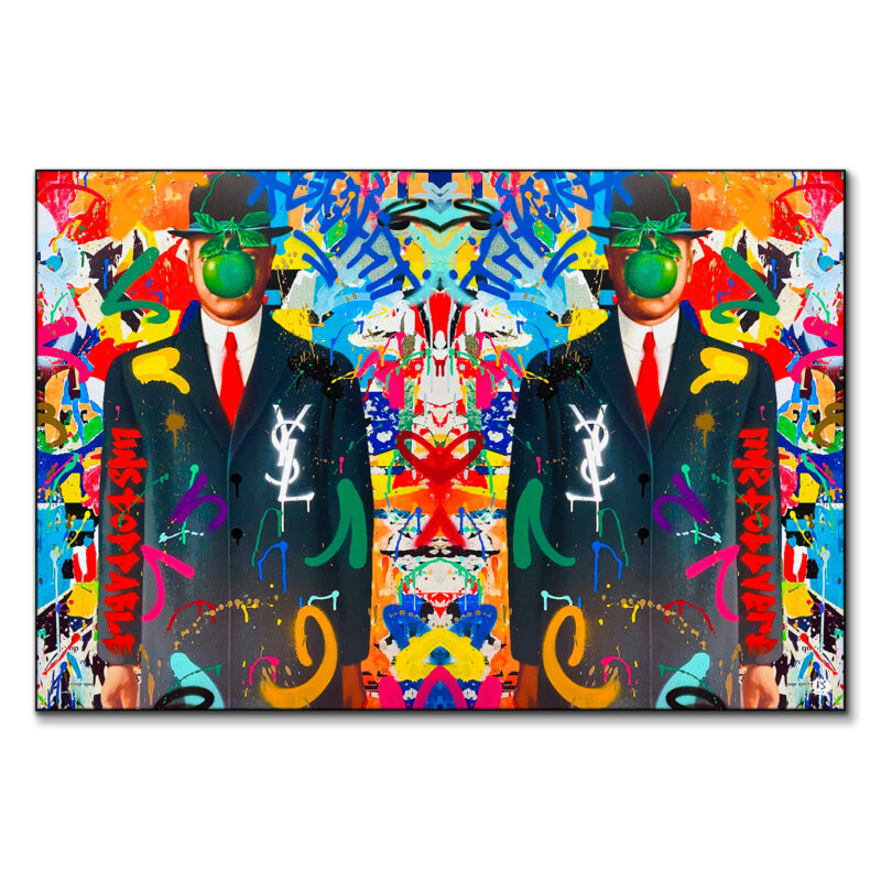 Double Magritte Vibrant Wall Art by RS Artist