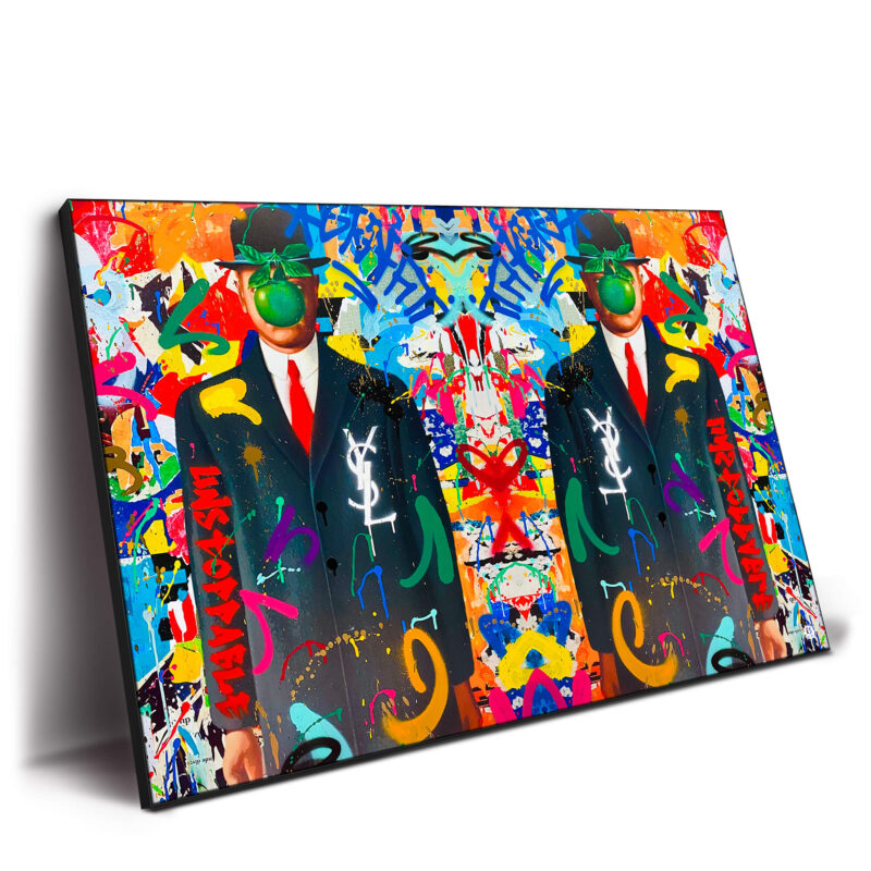 Double Magritte Vibrant Wall Decor by RS Artist