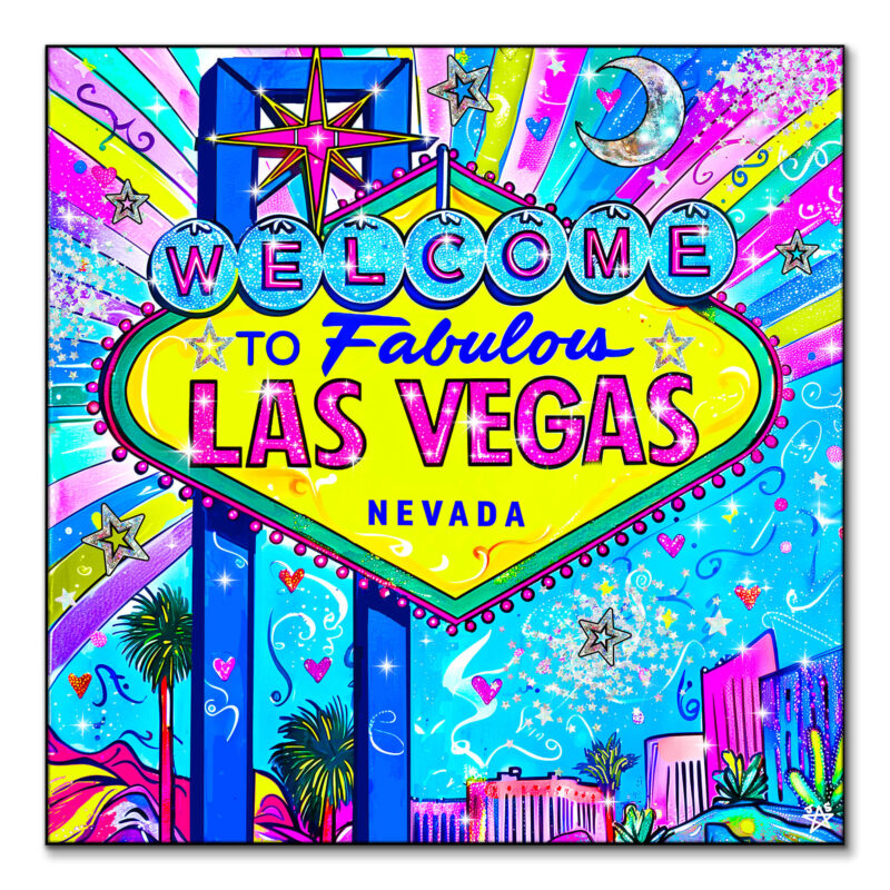 Las Vegas Blue Wall Art by Jessica Stempel
