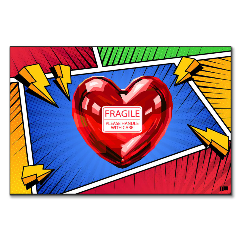 Handle With Care Colorful Wall Art by Unfilter Art