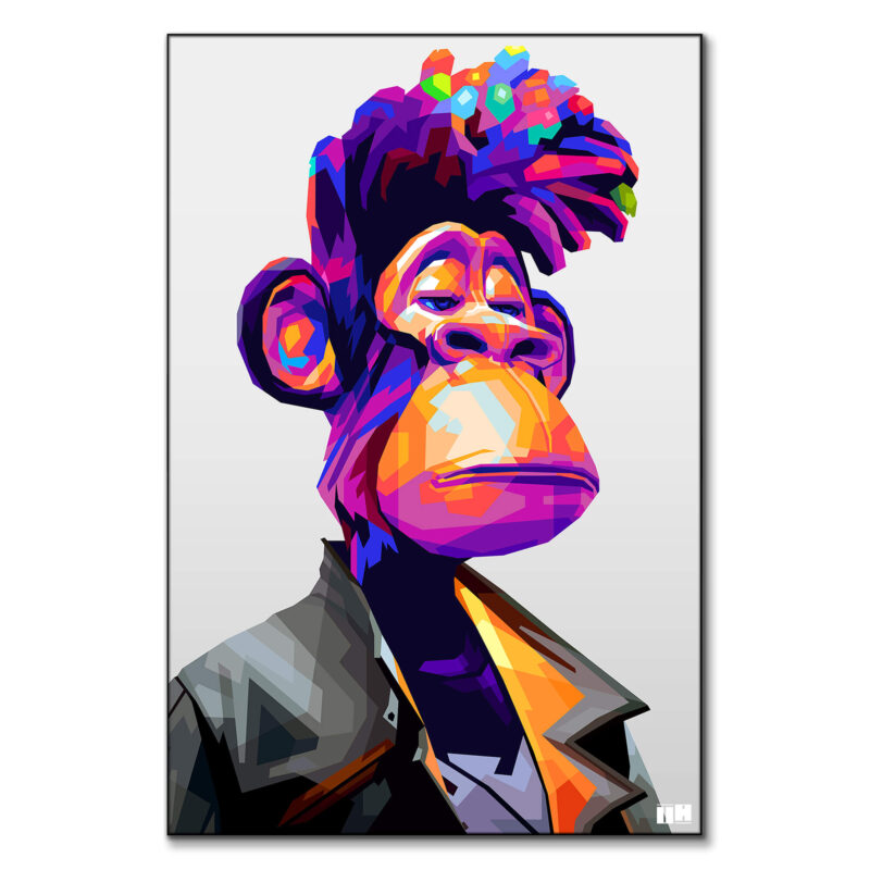 Bored Rocker Vibrant Wall Art by Unfilter Art