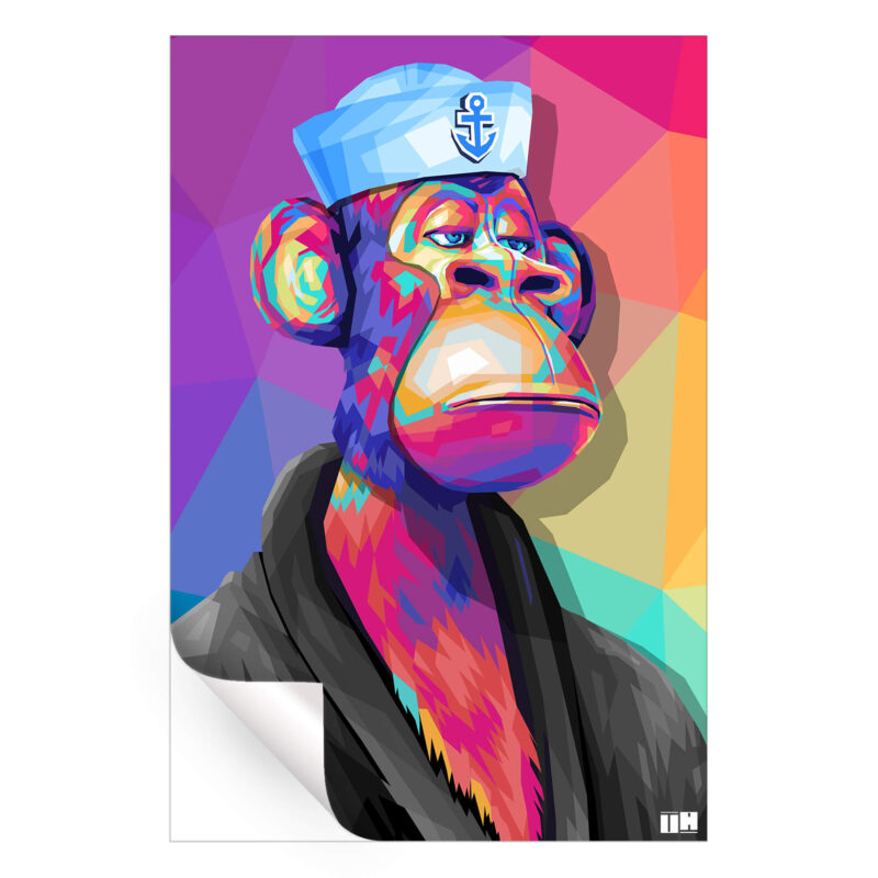 Bored Yachtie Vibrant Wall Art by Unfilter Art