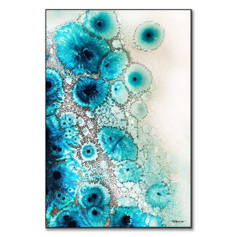 Aqua Aurora 3 Vibrant Wall Art by Petra Meikle de Vlas