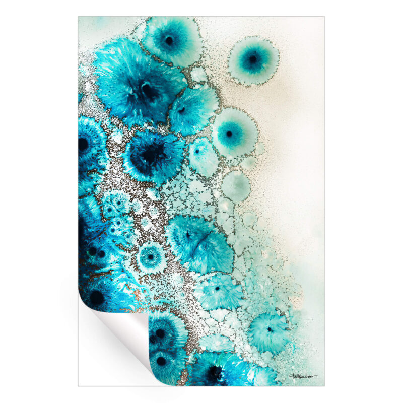 Aqua Aurora 3 Vibrant Wall Art by Petra Meikle de Vlas
