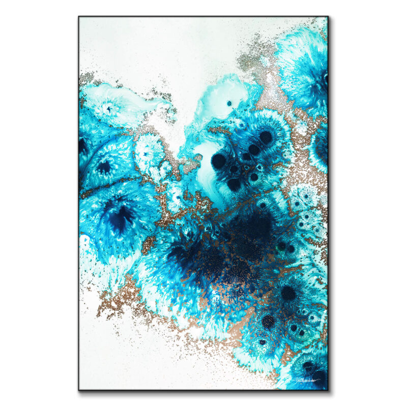 Aqua Aurora 2 Vibrant Wall Art by Petra Meikle de Vlas