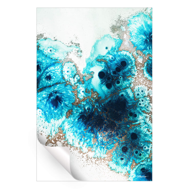 Aqua Aurora 2 Vibrant Wall Art by Petra Meikle de Vlas