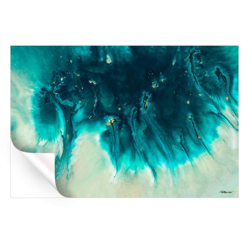 Aqua Echoes Vibrant Wall Art by Petra Meikle de Vlas