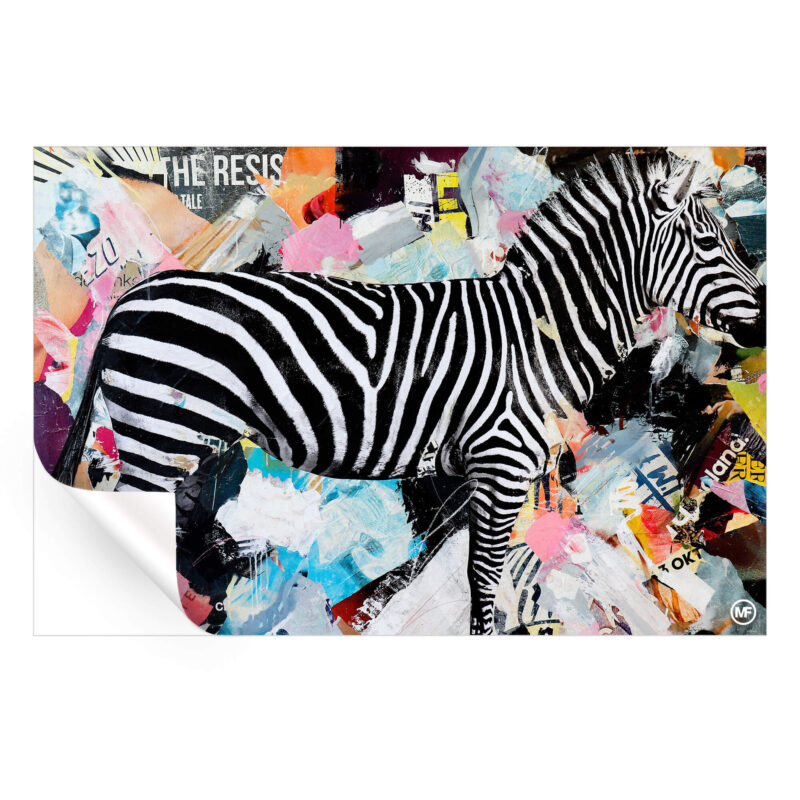 Zebra Lounge Black and White Wall Art by Michiel Folkers