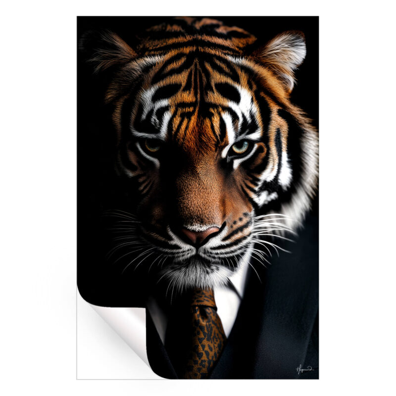 Bengal Tiger Dark Wall Art by Philippe HUGONNARD