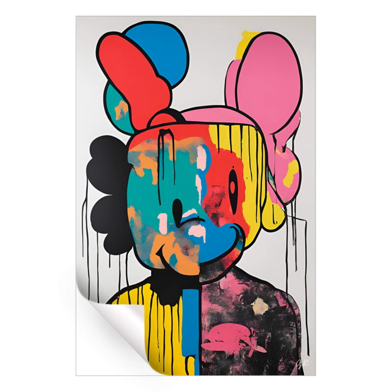 Vibrant pop art character artwork featuring bold colors and playful design.