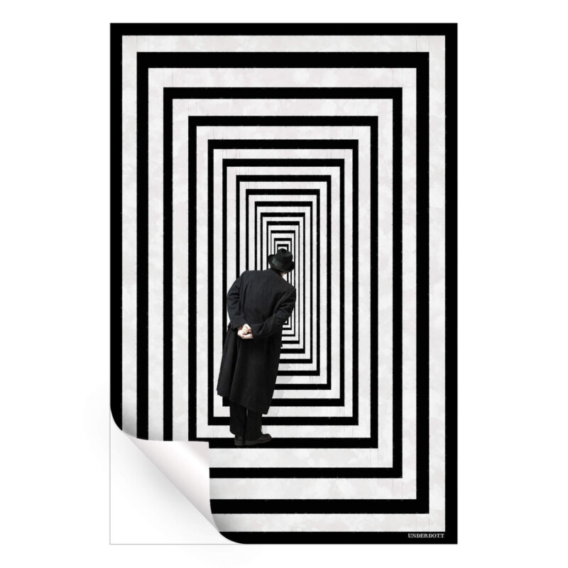 Paradox Black and White Wall Art by Underdott