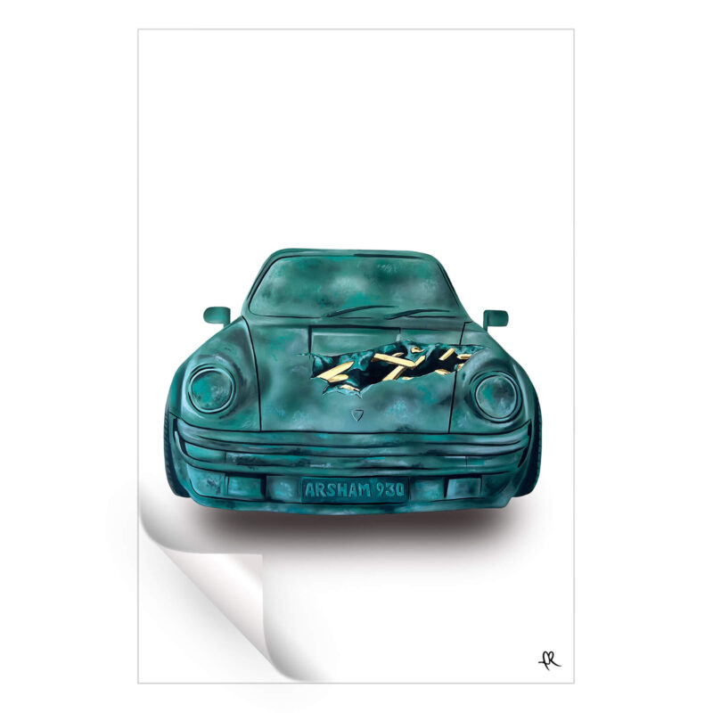 930 White Wall Art by IR Artwork